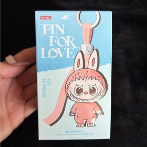 Pink 'Pin For Love' Plush Pendant Keychain - V